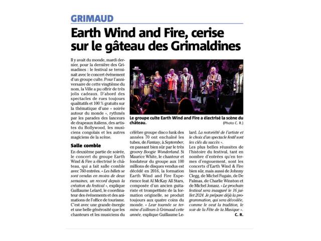 Earth Wind And Fire Grimaud 2023